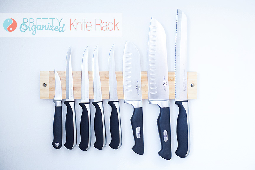 Kitchen Organizing Tips, Magnetic Wall-Mounted Knife Rack 