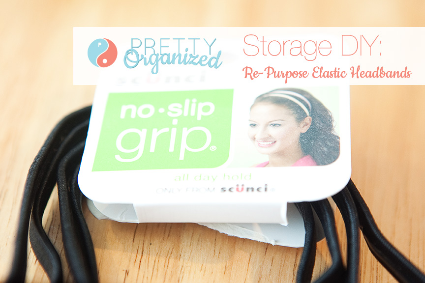 DIY-Storage, Repurposed elastic hair bands
