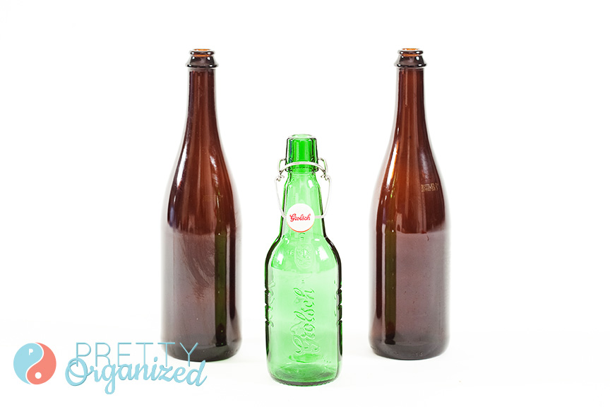 home-brew, glass swing-top beer bottle